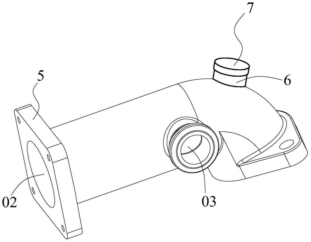 Engine intake pipe and its processing and positioning tooling