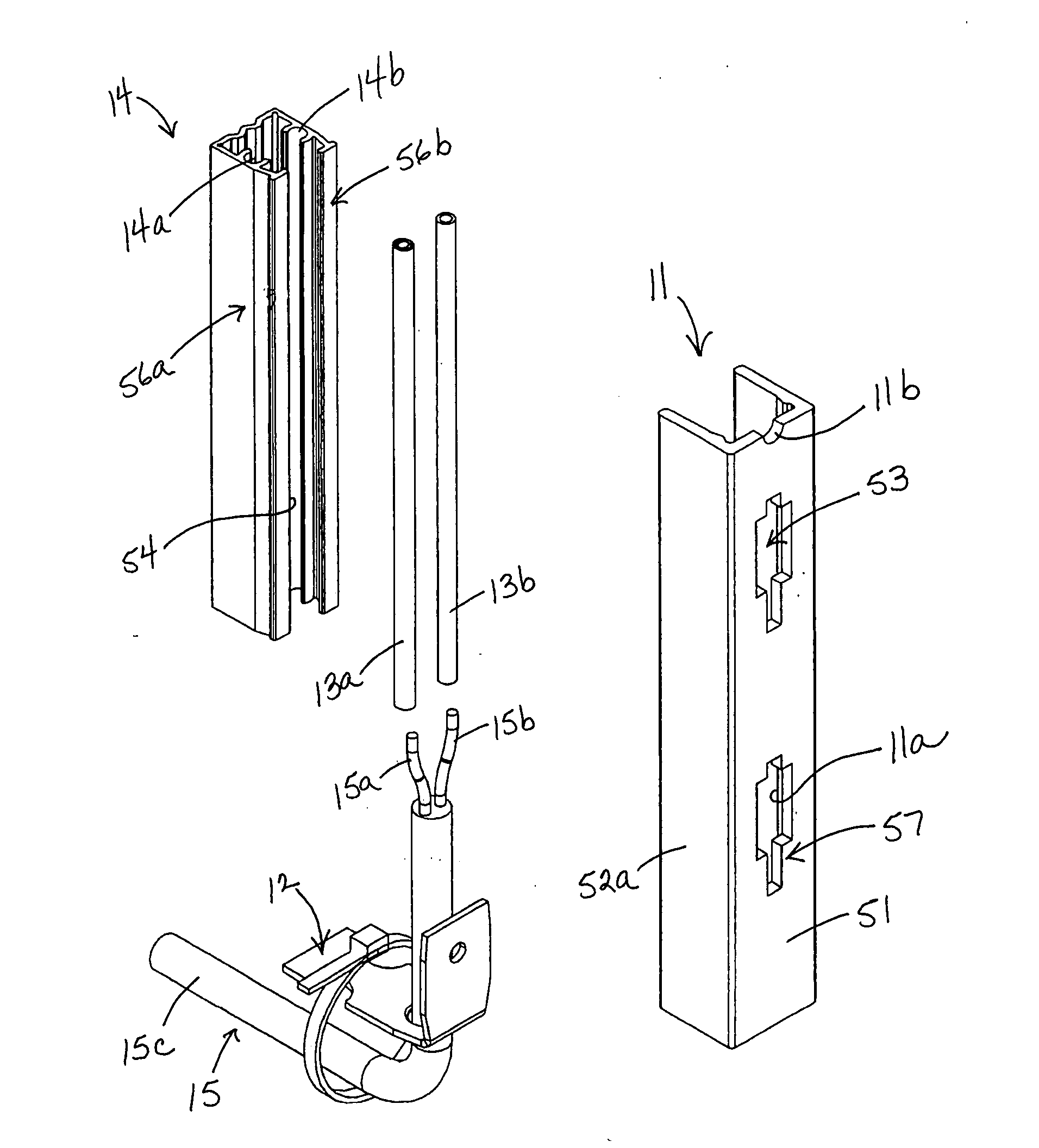 Display assembly with low voltage powered lighting