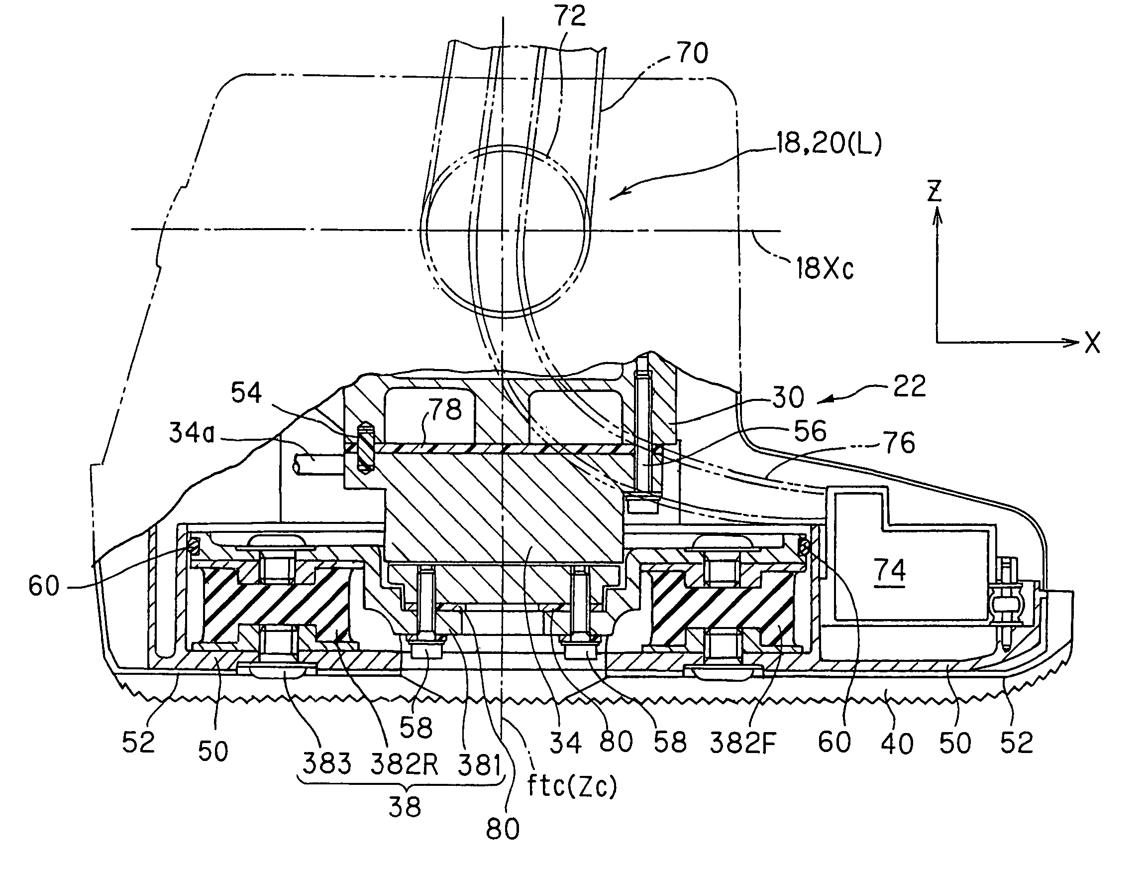 Floor reaction detector of legged mobile robot