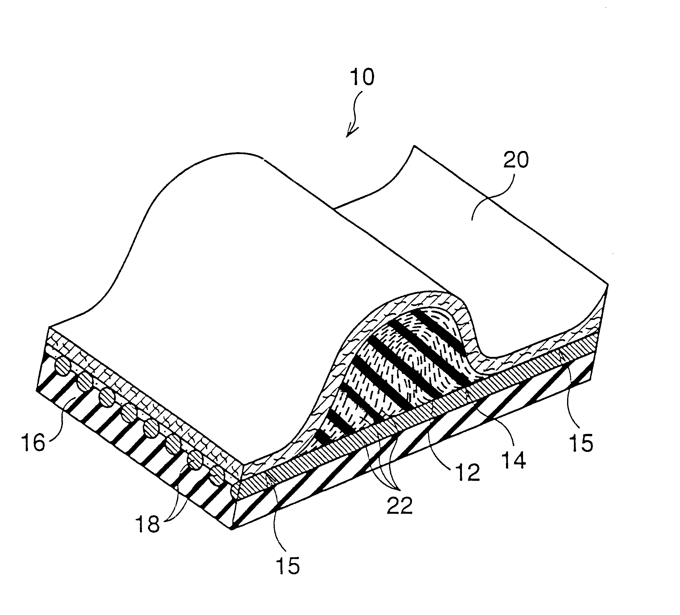 Toothed belt including short fibers distributed therein