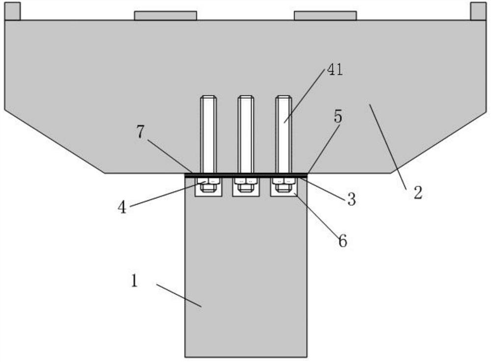 Prefabricated pier and bent cap connecting system of fabricated beam bridge and construction method thereof