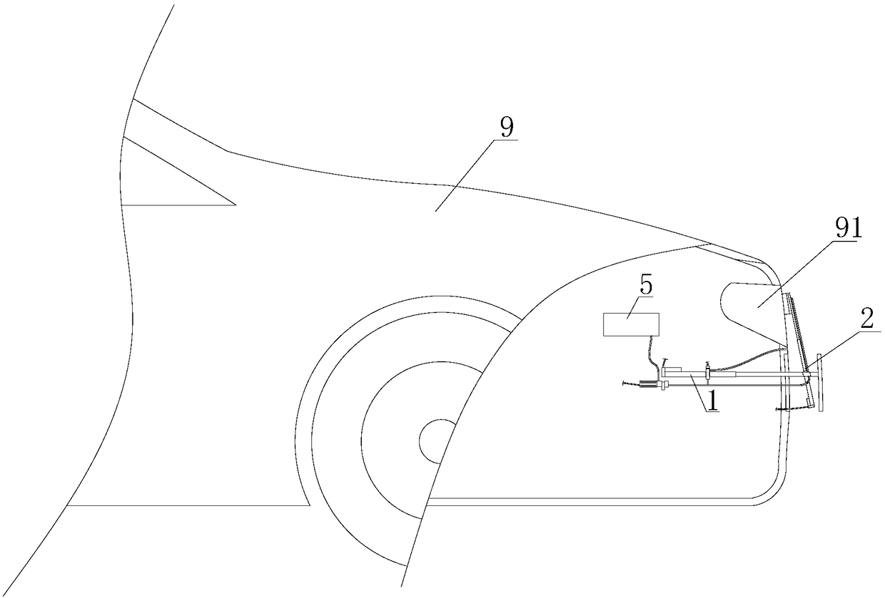 Automobile lamp cleaning device of new energy automobile