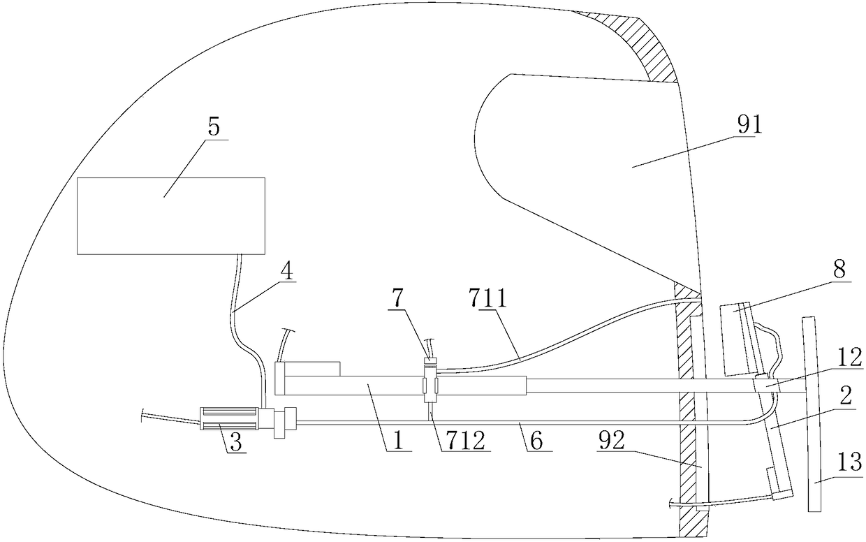 Automobile lamp cleaning device of new energy automobile