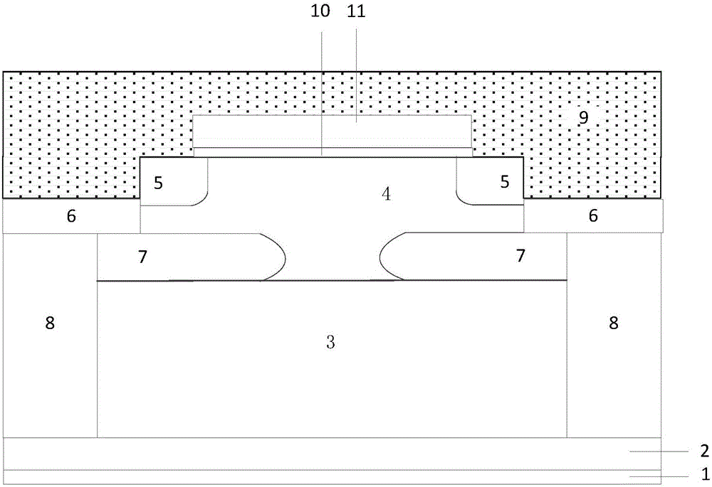 Metal oxide diode with high voltage withstanding and low conduction voltage drop characteristics