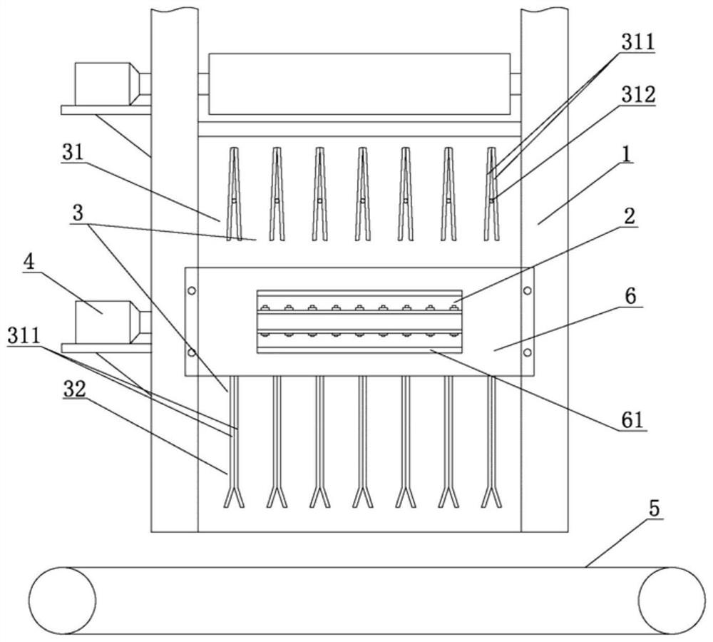 Fixed-length cutting and conveying device for noodle processing