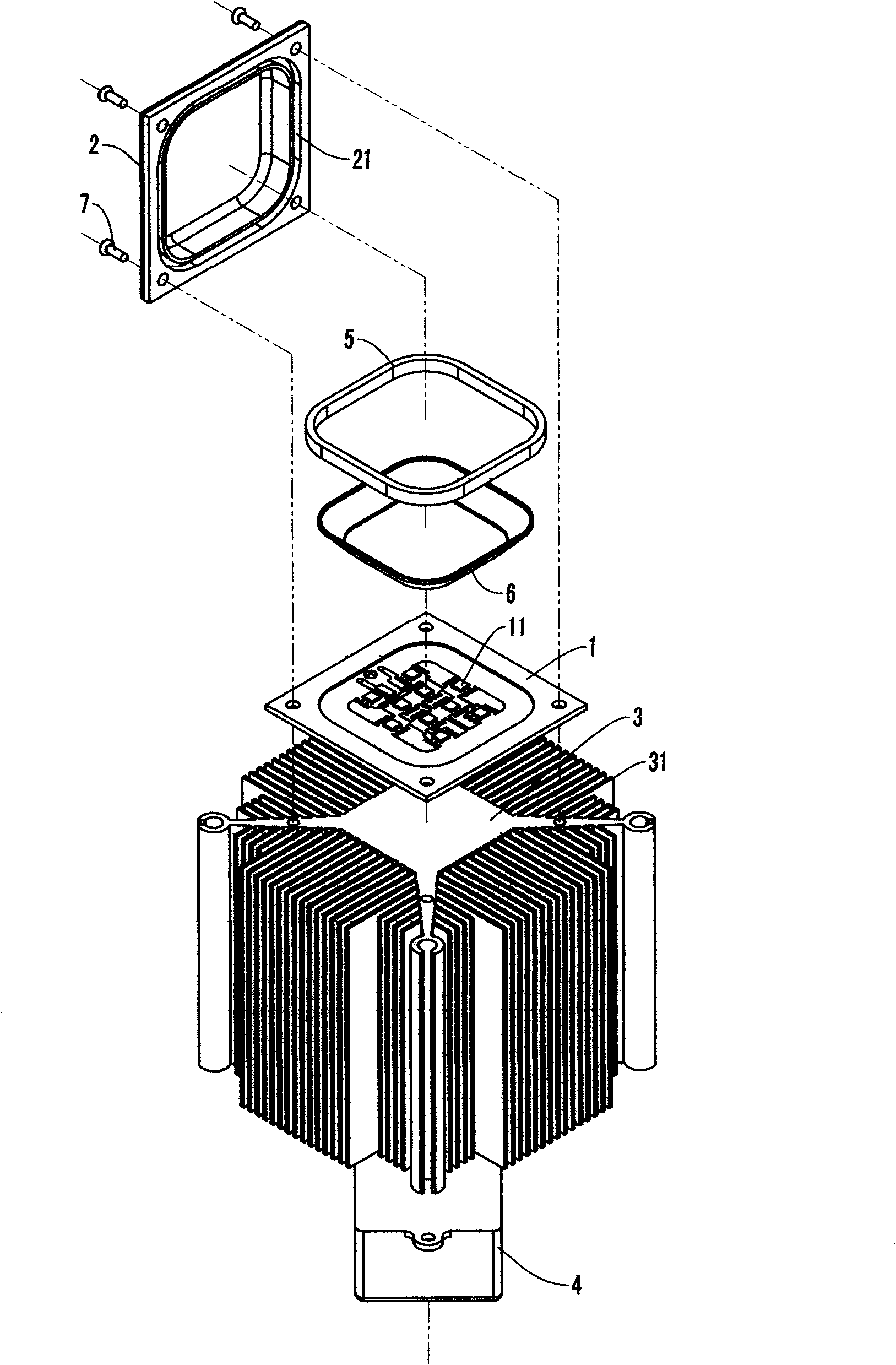 Large-power LED light source module