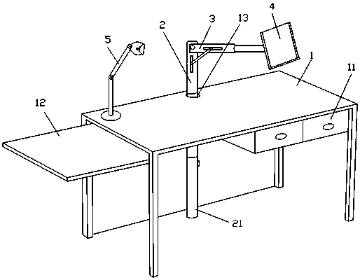 Multifunctional desk used for financial specialty