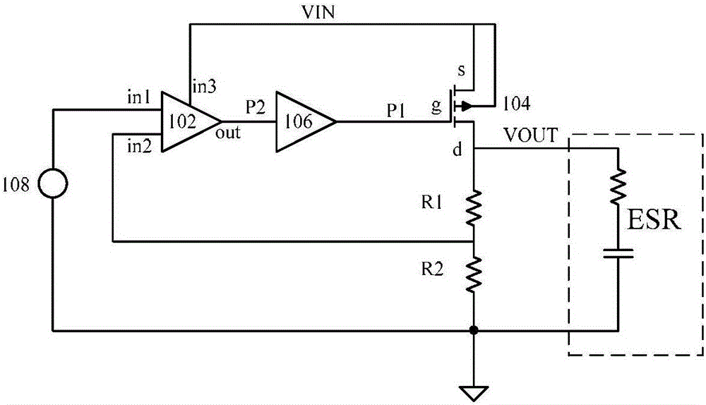 Low voltage difference linear voltage regulator circuit