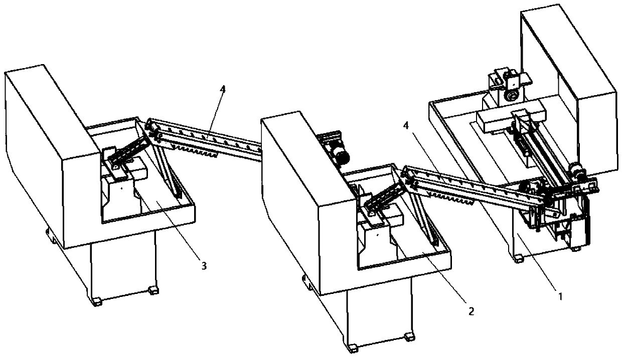 Automatic wire connecting device for numerical control lathes