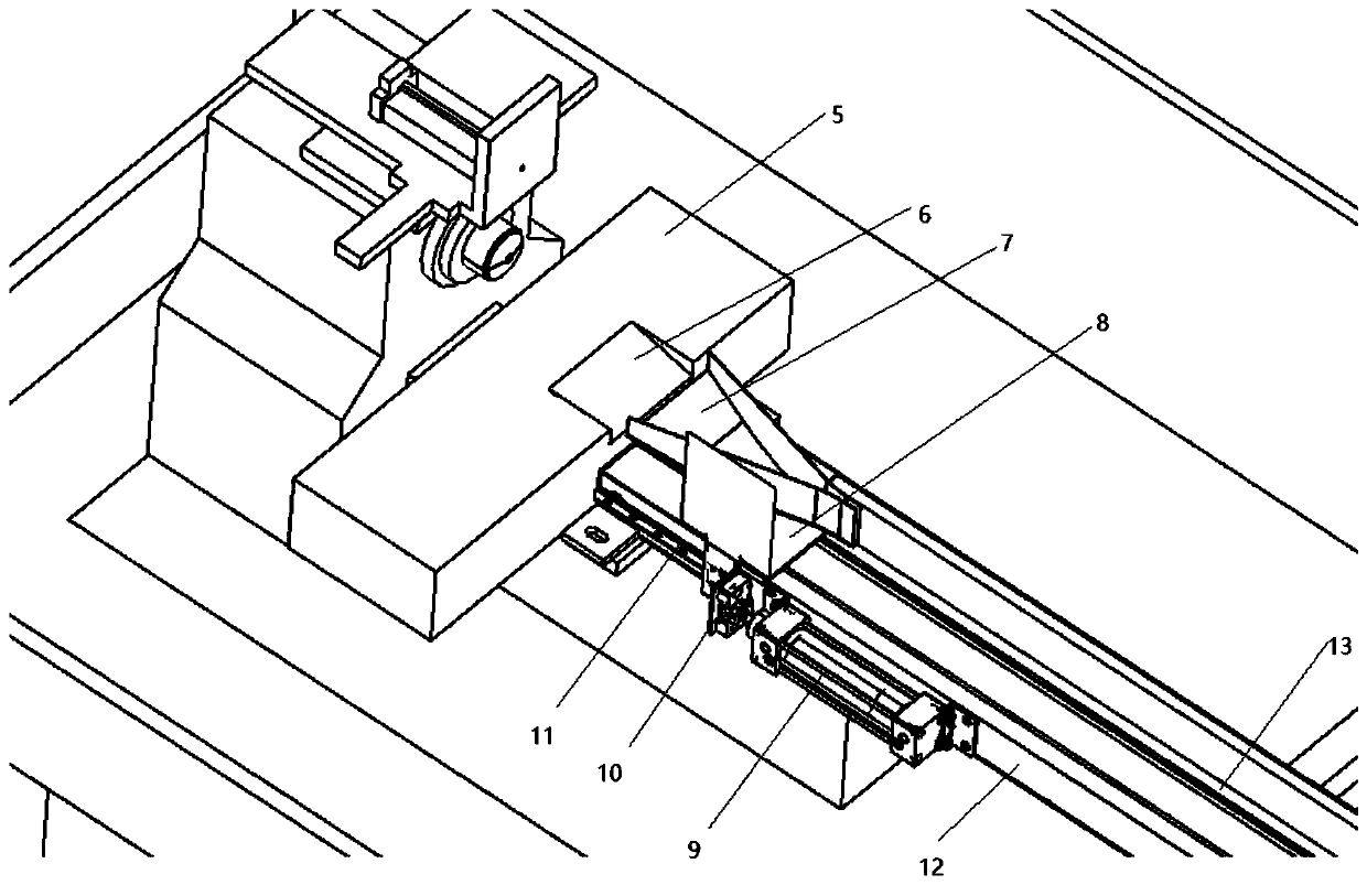 Automatic wire connecting device for numerical control lathes