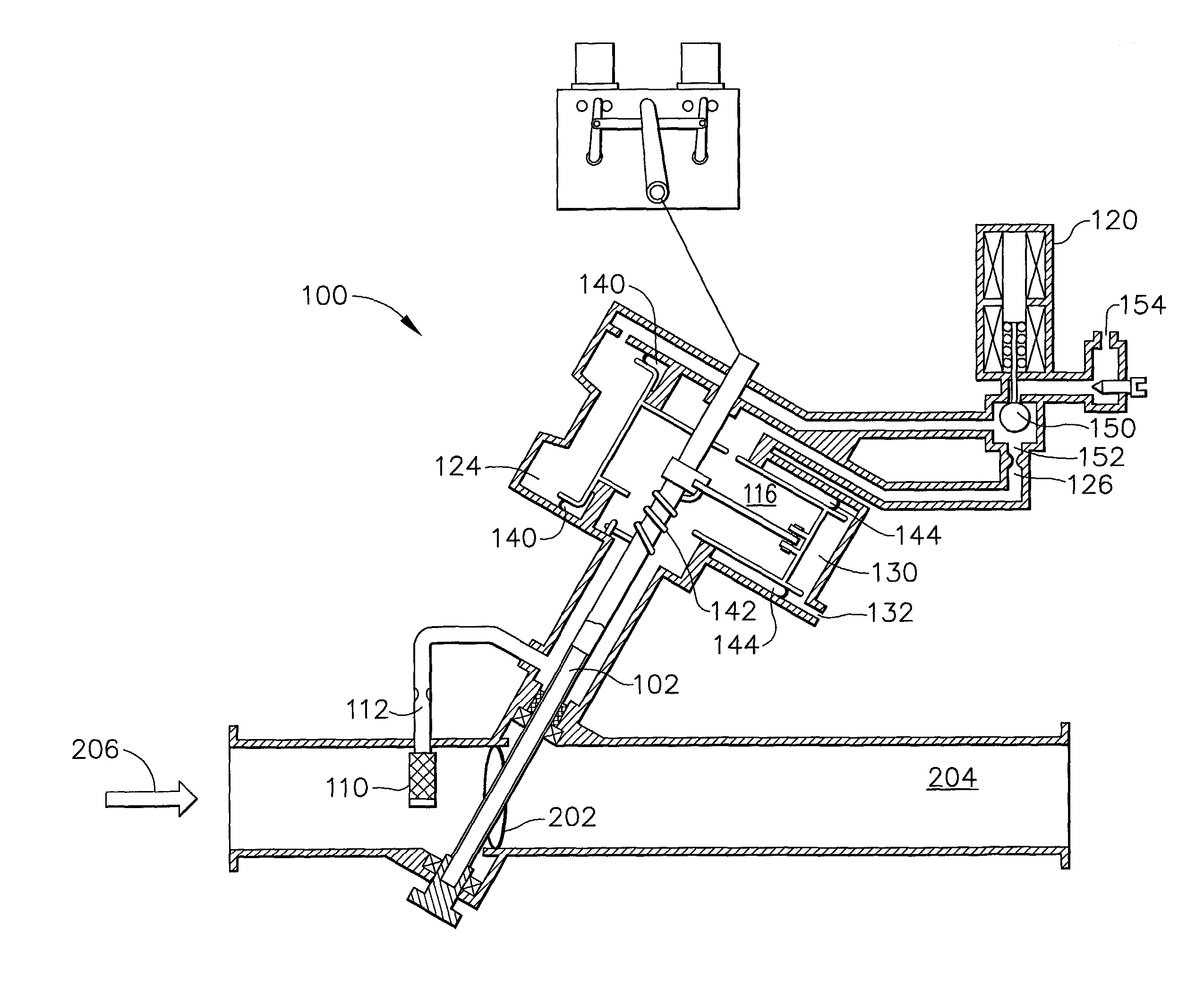 Micro volume actuator for an air turbine starter