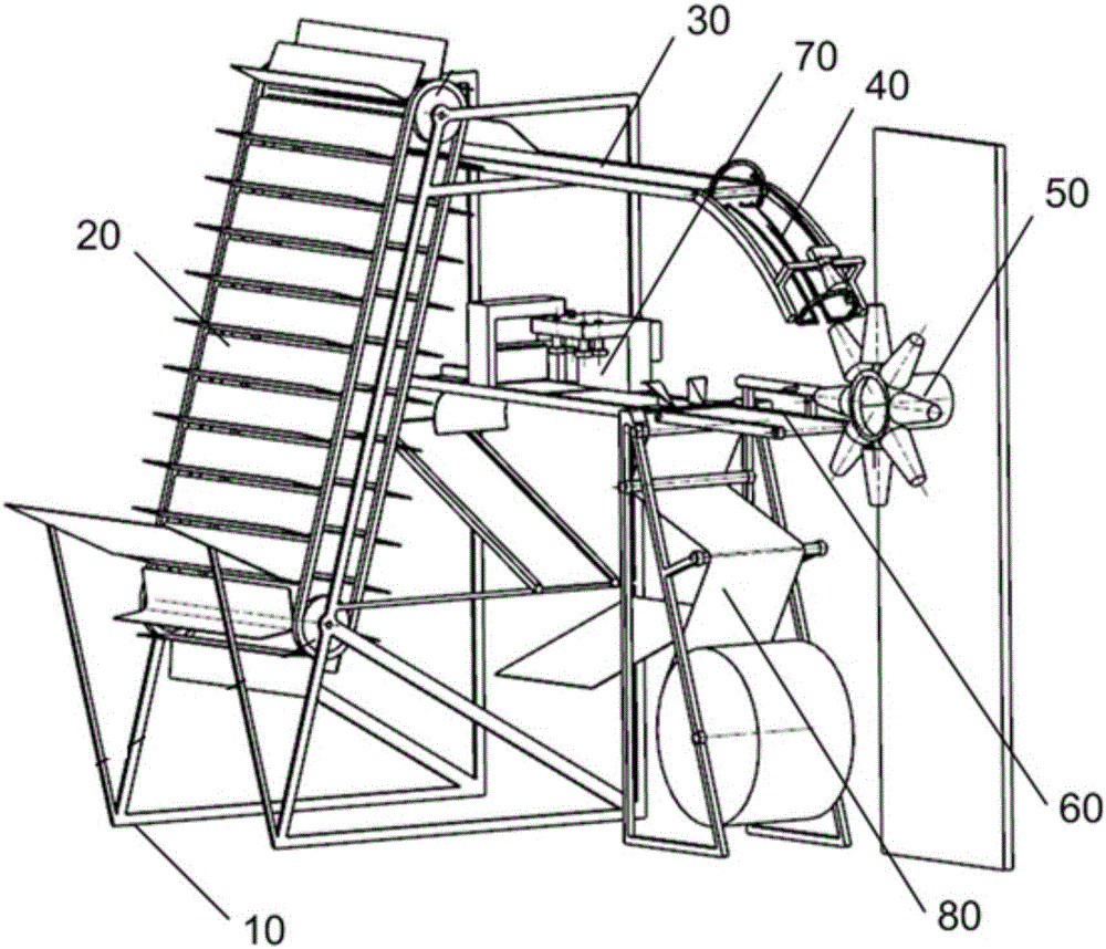 Integral cup feeding and collecting device of curved surface offset printing press