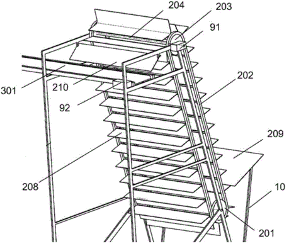 Integral cup feeding and collecting device of curved surface offset printing press