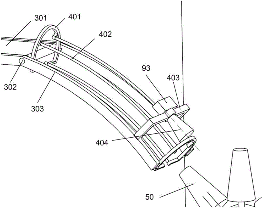 Integral cup feeding and collecting device of curved surface offset printing press