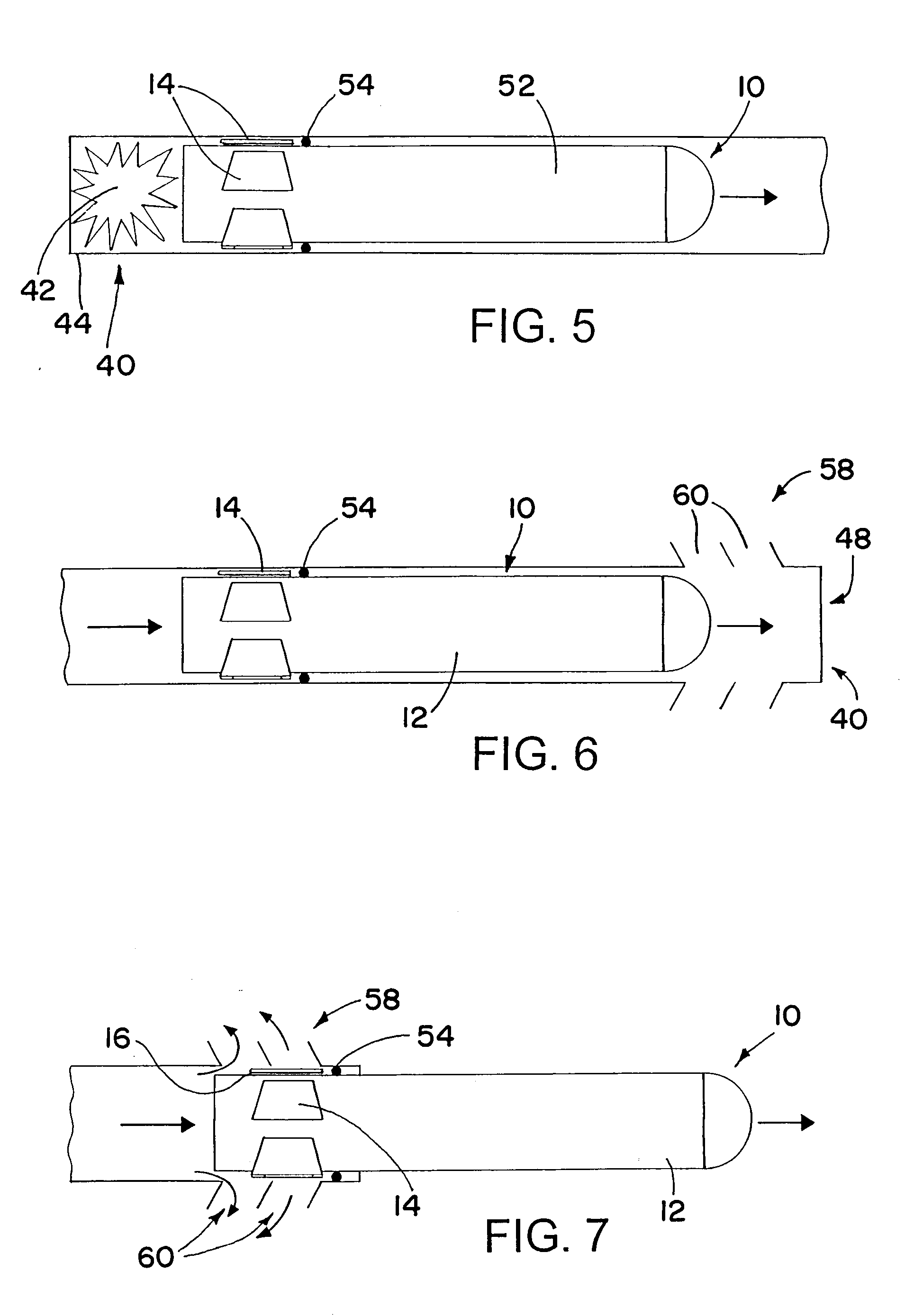 Projectile having fins with spiracles