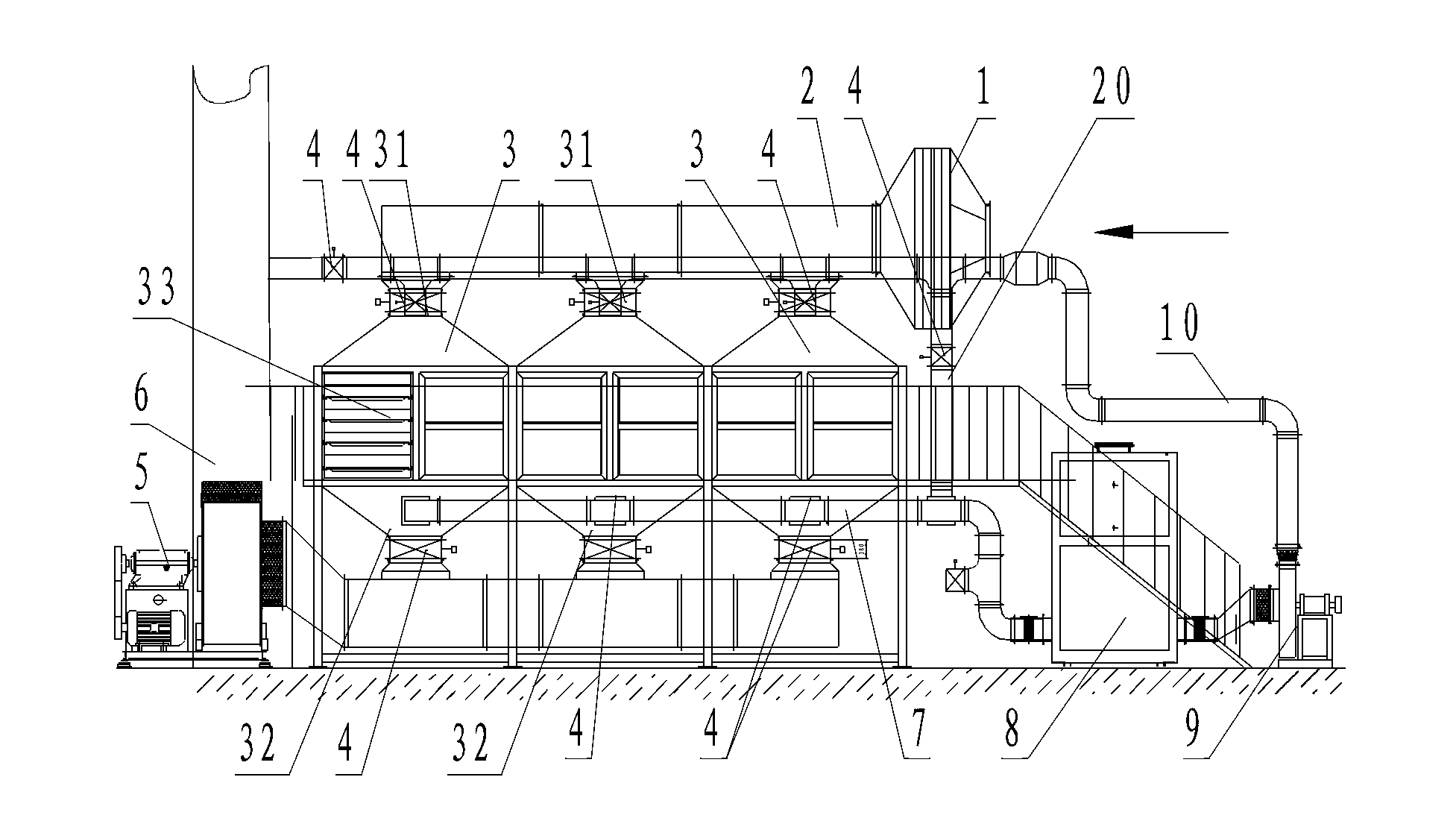 Adsorbing and catalyzing integrated exhaust gas purifying device