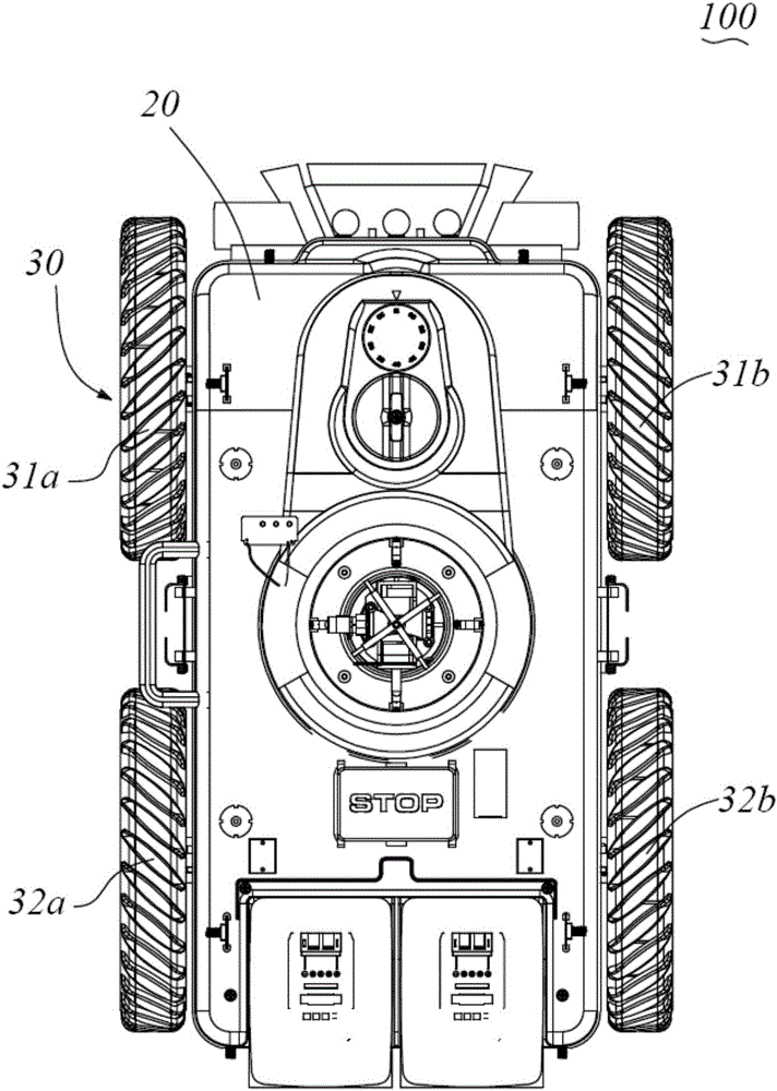 Walking mechanism, robot provided with same and self-walking grass cutter