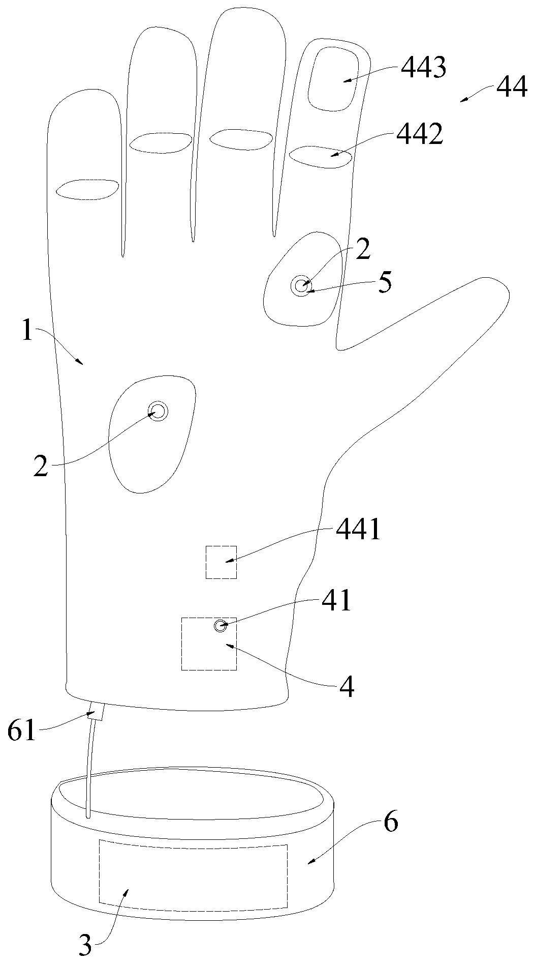 Electric shock glove and electric shock control method