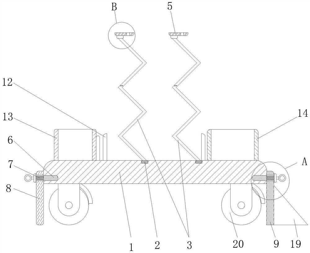 Device for removing arch crown dangerous rocks by utilizing blasting shock waves based on Miura-Ori