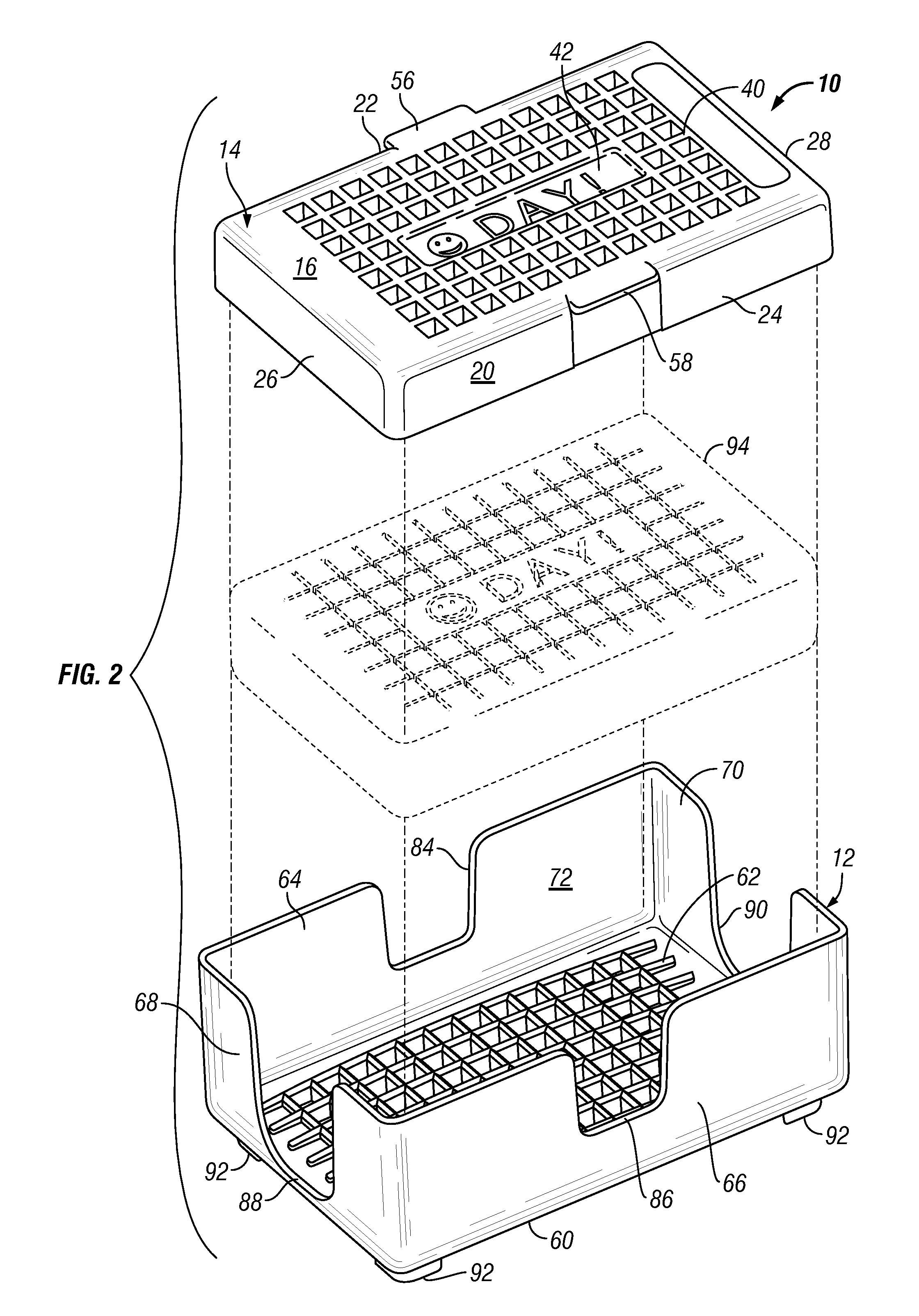 Soap holding device having design imprinter