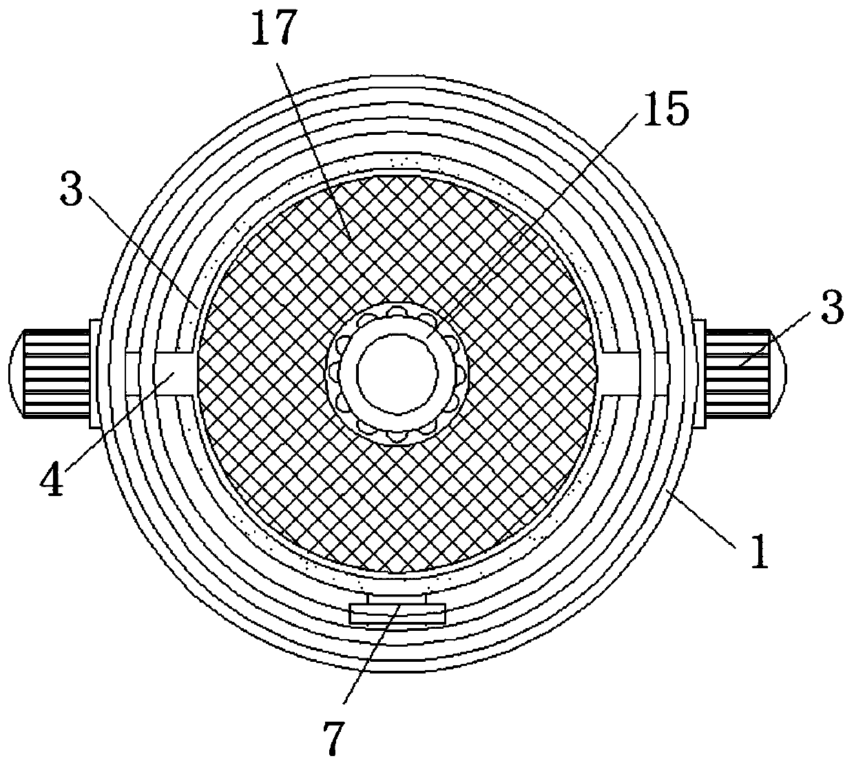 Turnover uniform hot-melting device used for machining pig iron casting