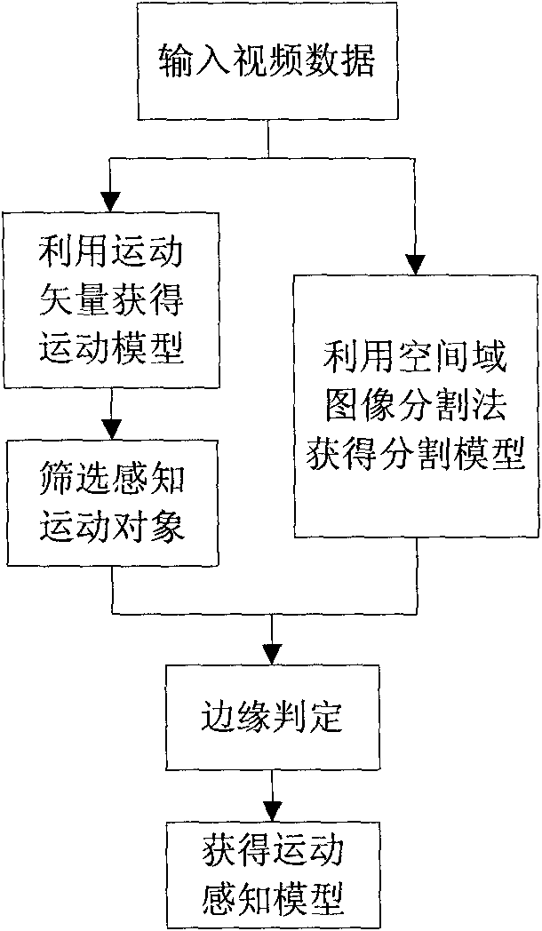 Movement perception model extraction method based on time-space domain