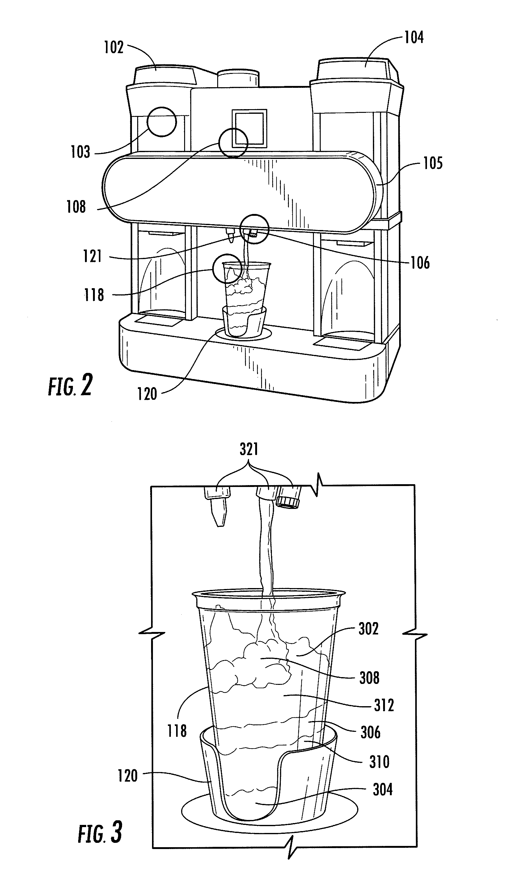 Frozen beverage dispensing manifold