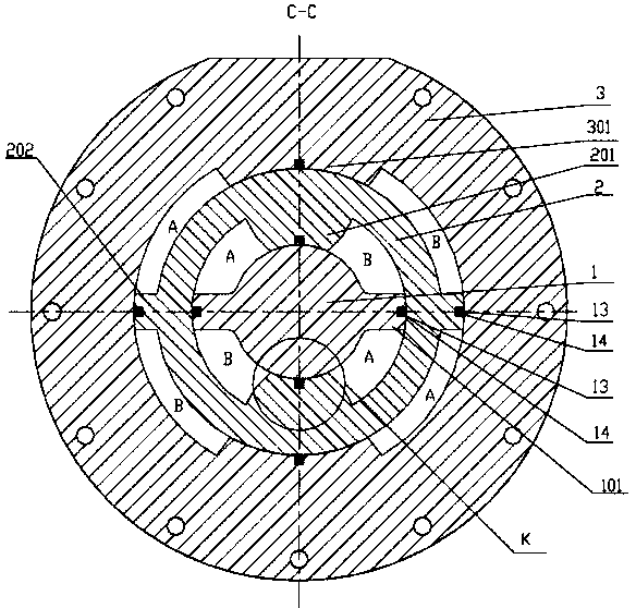 Compound hydraulic oscillating cylinder for electro-hydraulic servo loading systems