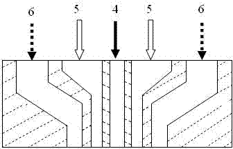 Hollow fiber ceramic oxygen permeation membrane with dual composite asymmetric structure and preparation method thereof