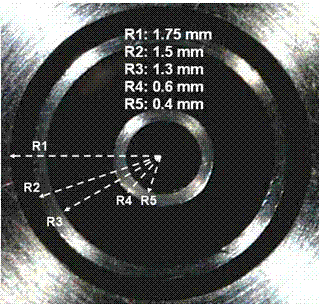 Hollow fiber ceramic oxygen permeation membrane with dual composite asymmetric structure and preparation method thereof