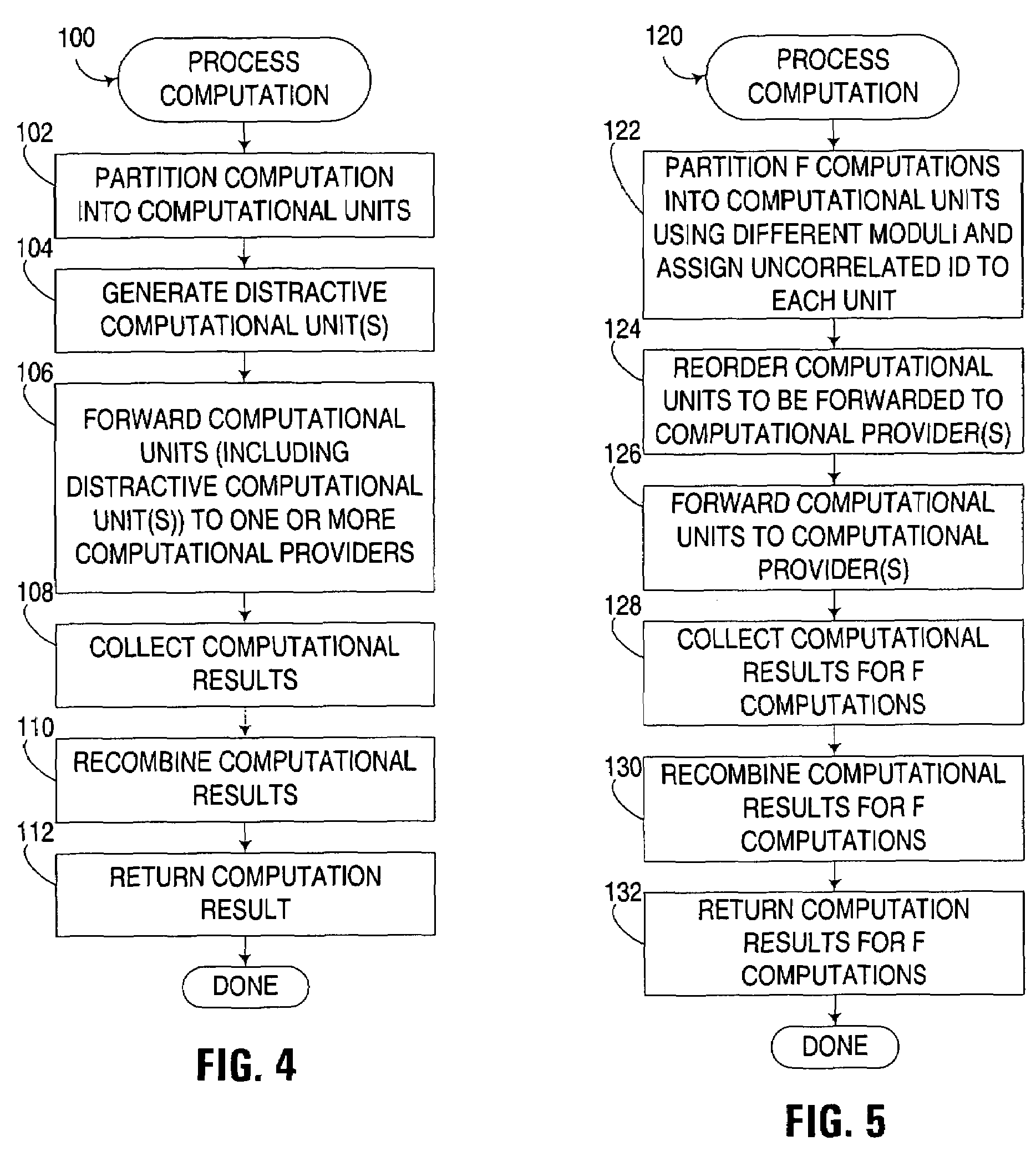 Distributed computation in untrusted computing environments using distractive computational units