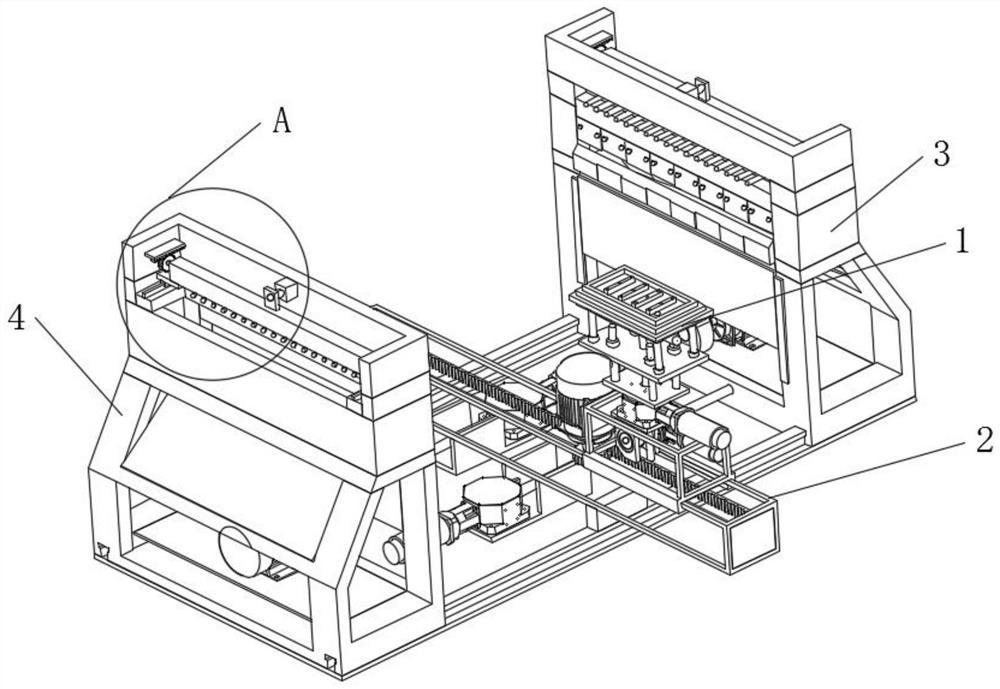 Novel full-automatic edge cutting device for refrigerator liner and machining process thereof