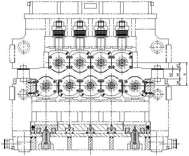 Roll changing template and roll changing positioning method for straightening machine