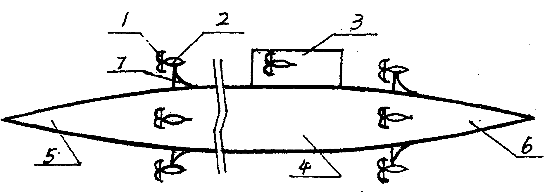 High-speed, low-noise and maneuverable submarine