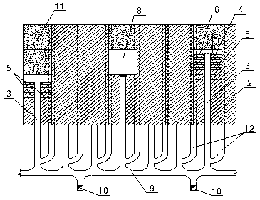 High-ground-stress large ore body downward sublevel filling mining method