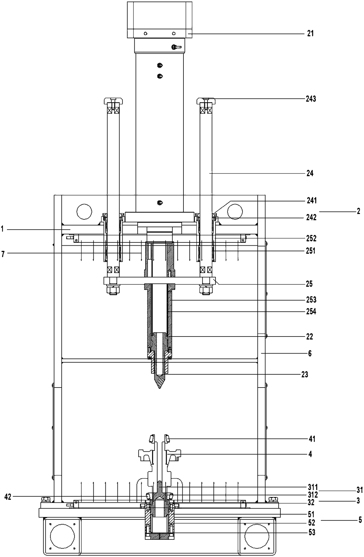 Tapered roller bearing press-fitting mechanism, press-fitting method and press-fitting mistake-proofing method thereof