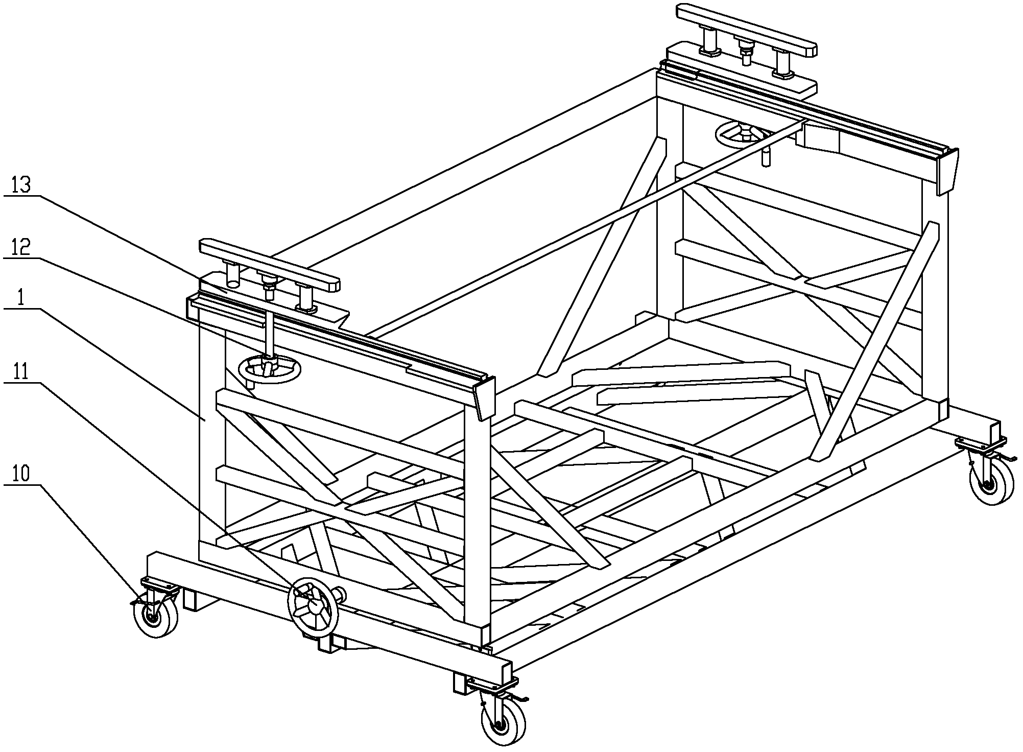 Radial automatic drilling device for large-size compound cylinder