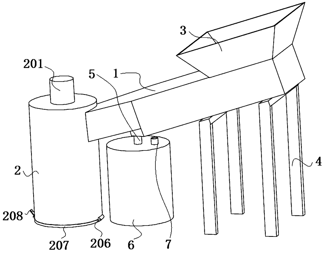 Compression recycle device for poultry manure