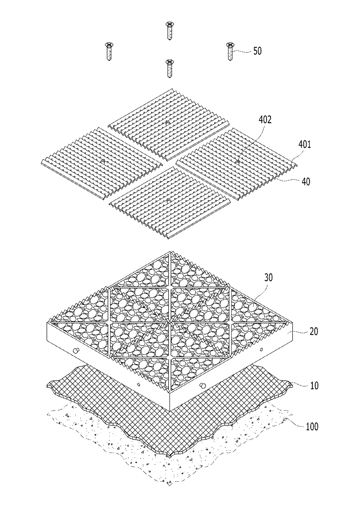 Multifunctional synthetic resin block for road