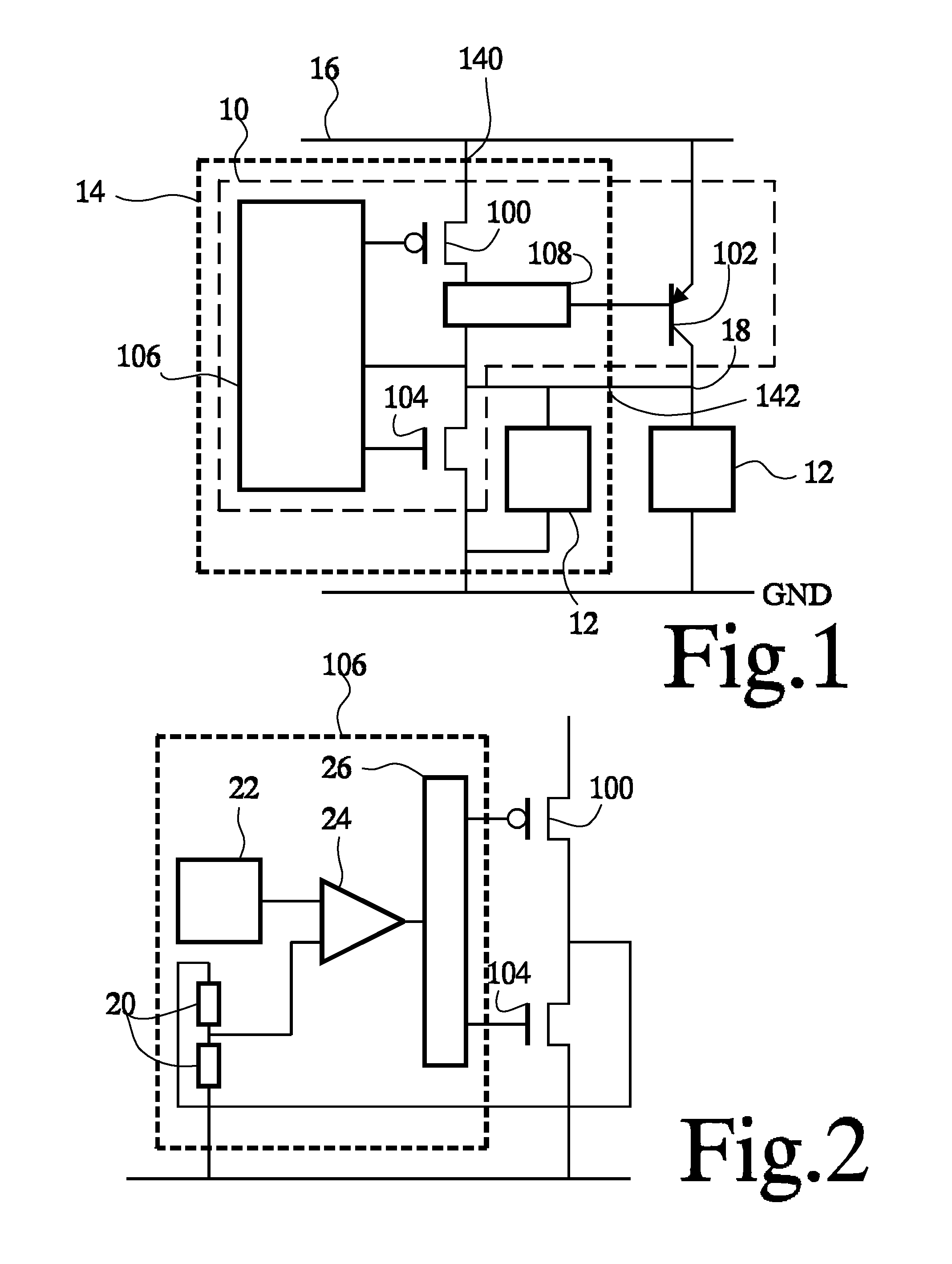 Electronic circuit with a regulated power supply circuit