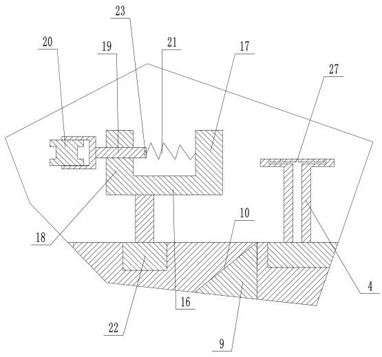 Clamping structure for cleaning based on Internet of Things