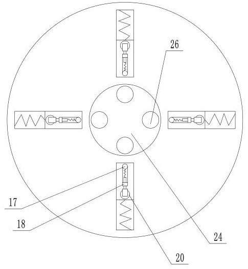 Clamping structure for cleaning based on Internet of Things