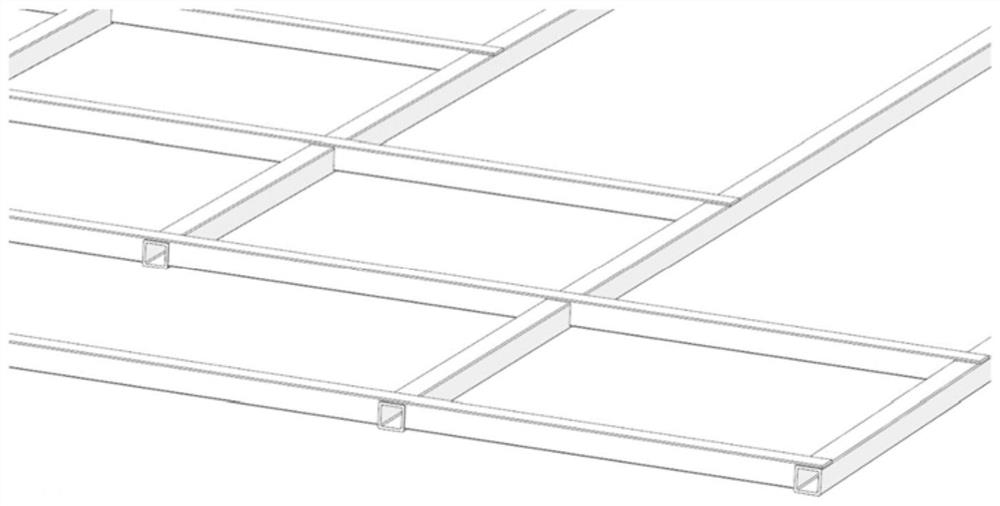 Efficient light composite material frame