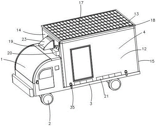 A refrigerated and refrigerated vehicle for vehicles with heat insulation and energy storage and a refrigerated vehicle