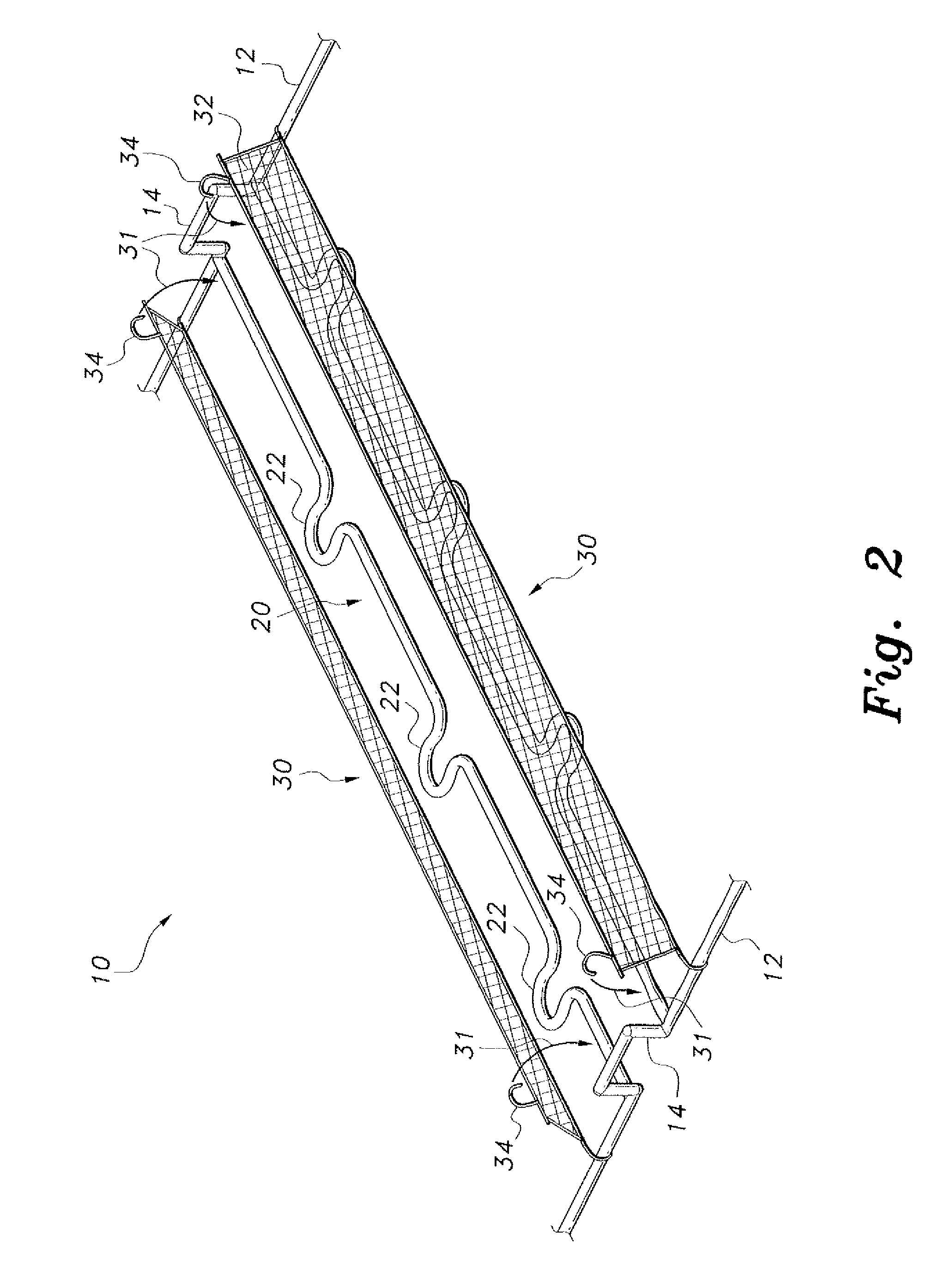 Glassware rack for dish washing machines