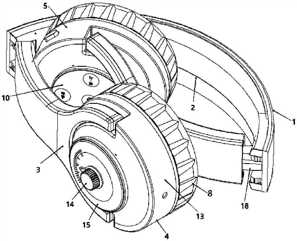 Anti-head-lowering intelligent error correction and cervical vertebra protection headset structure