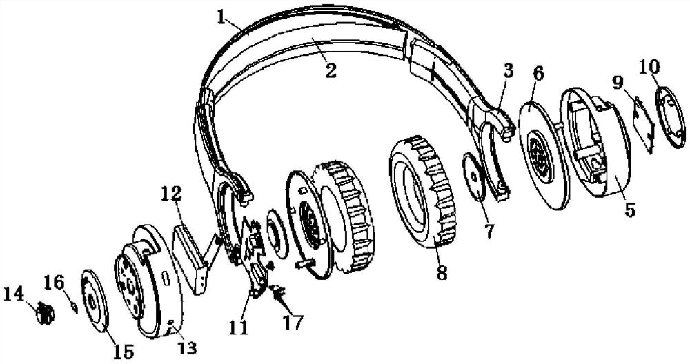 Anti-head-lowering intelligent error correction and cervical vertebra protection headset structure