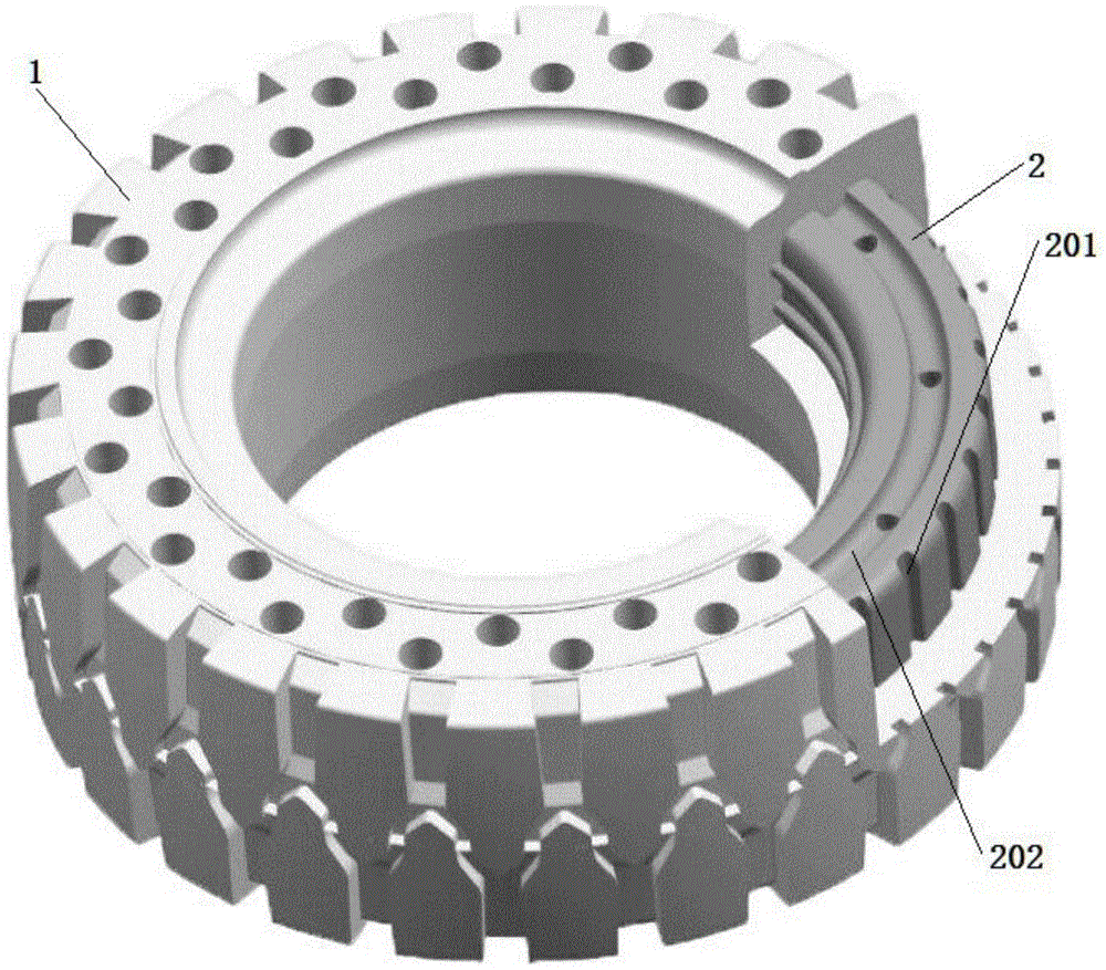 Polyurethane sandwiched tire and preparation method thereof