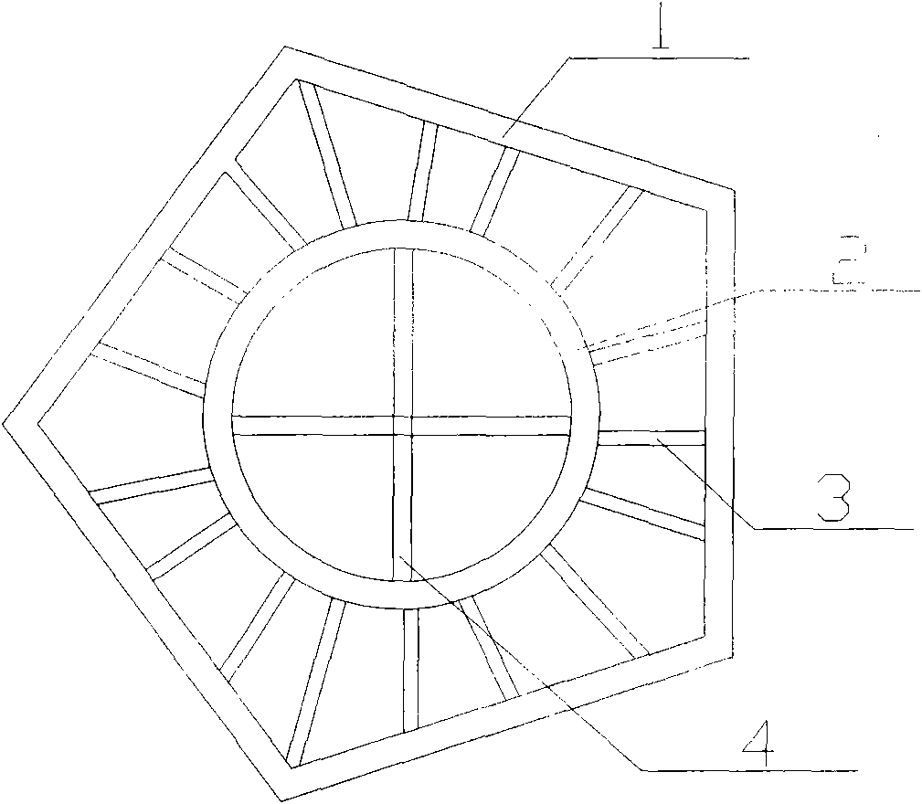 Irregular foundation pit support and construction method