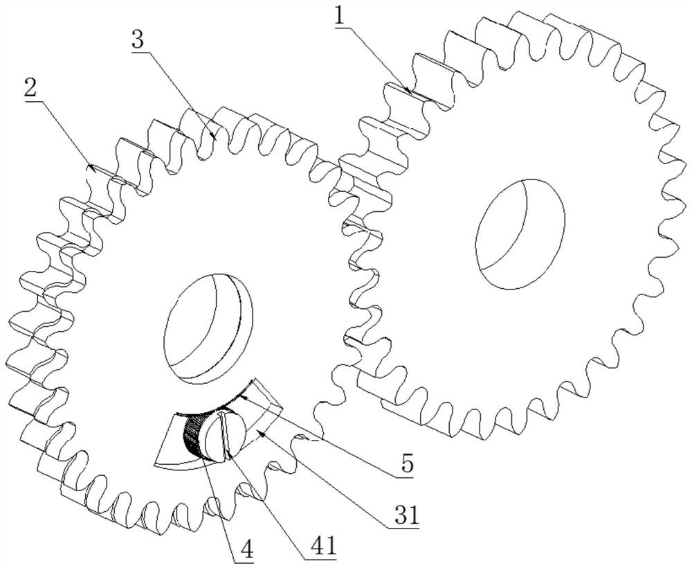 Anti-backlash gear structure